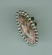 Pink Leopardskin Jasper Ring