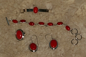 Rosarita (Red Volcanic Obsidian) Set